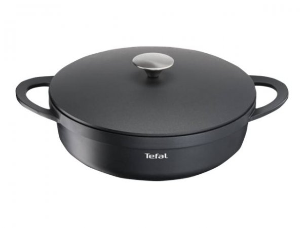 TEFAL Trattoria E2187274 - Rotondo - Nero - Alluminio - Titanium Extra - Rimovibile - Ceramica - Gas