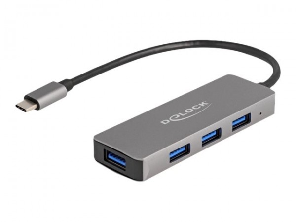 Delock USB 3.2 Gen 1 Hub mit Type-C Anschluss– Typ-A Buchsen