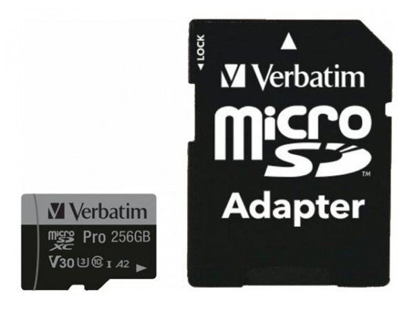 Verbatim 47045 - 256 GB - MicroSDXC - Classe 10 - UHS-I - 100 MB/s - 90 MB/s