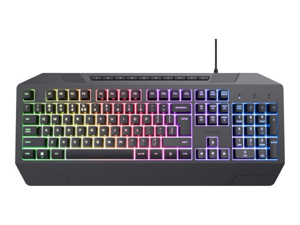 Trust GXT 836 Evocx - Cablato - USB - Interruttore a chiave a membrana - QWERTY - LED RGB - Nero