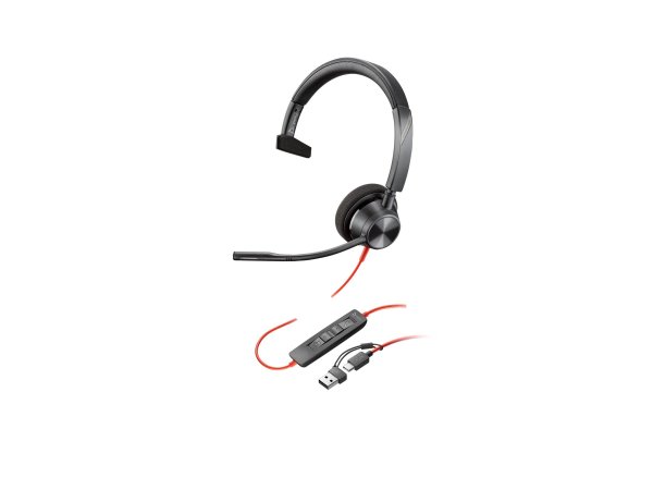 Poly Blackwire 3310 Monaural USB-C Headset - Cuffia - Plug and play