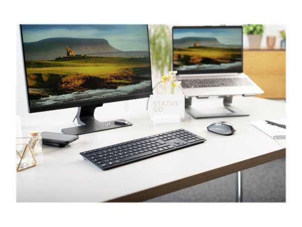 Cherry DW 9500 SLIM - Wireless - RF senza fili + Bluetooth - Tasto con meccanismo a forbici - AZERTY