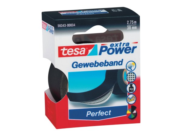 Tesa Extra Power 38mmx2.75m - 2,75 m - Nero - 38 mm - 1 pz