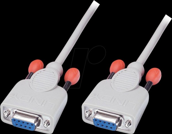 Lindy 3m Null modem cable - Bianco - 3 m - Femmina - Femmina