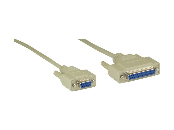 InLine Cavo Nullmodem - Sub-D 9/25pin femmina - ispezionabile - Pin 2-2 - 22-9 - 2m