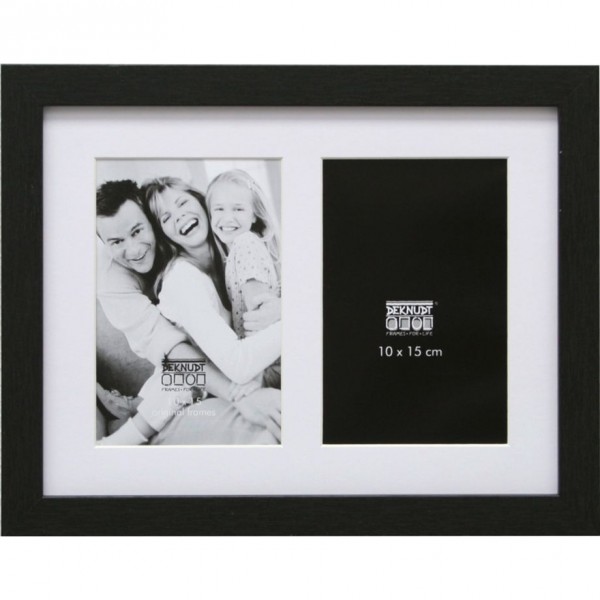 Deknudt S66KA2 Galerie 2x10x15 Holz schwarz mit Passepartout