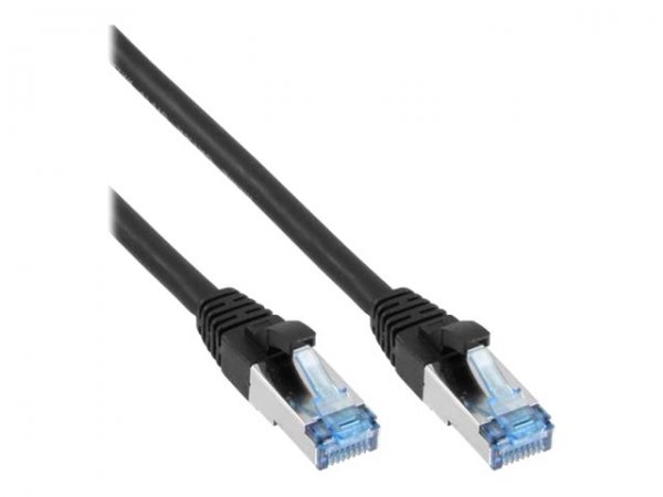 InLine Cavo patch Lan - S/FTP - Cat.6a - TPE flessibile - nero - 1m