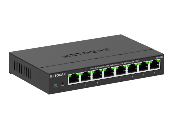 Netgear 300 Series Plus MS308 - Switch - Multi-Gigabit - managed - 8 x 100/1000/2.5G - Interruttore