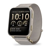 Garmin Venu X1 Gold Titanium Case ComfortFit Nylon Strap Grey