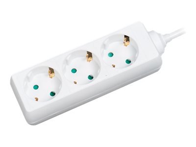 LogiLink LPS205 - 1,4 m - Tipo F - Bianco - TÜV & GS - 3 presa(e) AC - 250 V