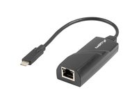 Lanberg NC-1000-02 - USB tipo-C - RJ-45 - Nero - 1 pz - 0,15 m