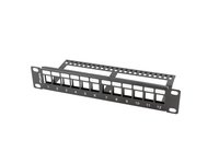 Lanberg 10" Patchpanel Blank 1U Keystone Organizer s - Patch panel