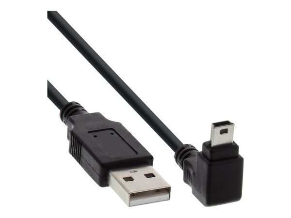 InLine Cavo USB 2.0 Mini - Am/ Mini Bm(5pol.) - Angolato v/ Basso - nero - 3m