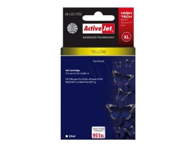 Activejet AH-951YRX Ink replacement for HP 951XL CN048AE Premium - Ricarica - Compatibile