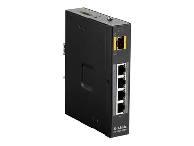 D-Link DIS 100G-5PSW - Switch - unmanaged - 4 x/1000 PoE++ 1 - Interruttore - Vetroresina (lwl)