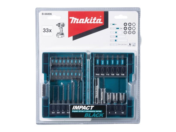 Makita B-66896 - Set di punte per trapano - Nero