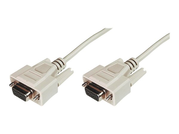 DIGITUS Cavo di estensione trasferimento dati - D-Sub9/F - D-Sub9/F - Beige - 2 m - D-Sub9 - D-Sub9