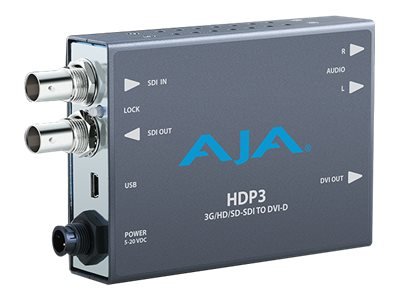 AJA HDP3 - Convertitore video attivo - Grigio - 1920 x 1080 - - - 525i,625i,720p,1080i,1080p - BNC -
