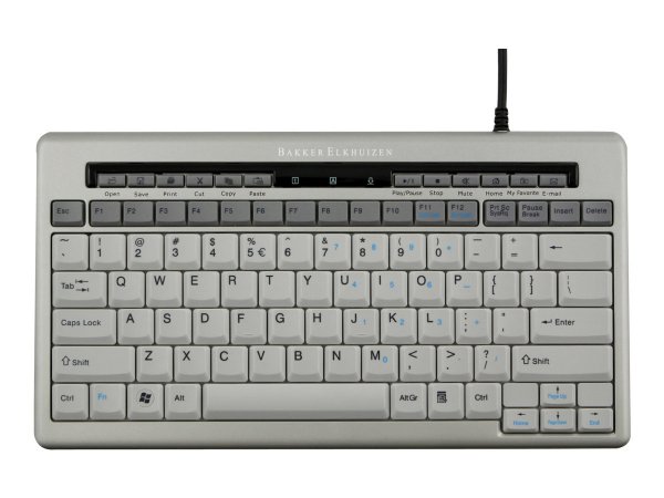 Bakker S-board 840 - Tenkeyless (80 - 87%) - Cablato - USB - Tasto con meccanismo a forbici - AZERTY