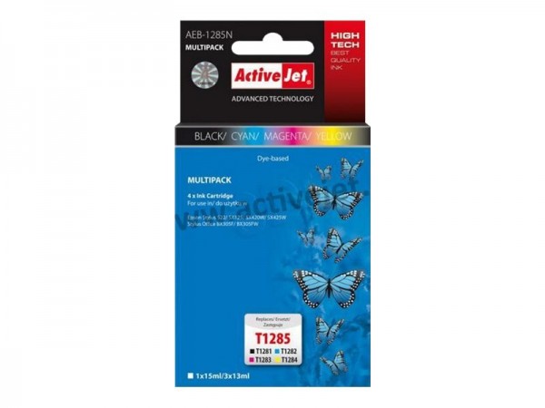 Activejet AEB-1285N - Resa elevata (XL) - Nero - Ciano - Magenta - Giallo - Inchiostro a base di pig