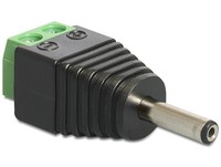 Delock 65434 - DC 1.3 x 3.5 mm - 2p - Nero - Verde - Argento