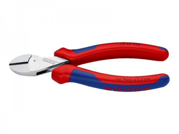 KNIPEX X-Cut - Pinze diagonali - Acciaio al cromo vanadio - Plastica - Blu - Rosso - 160 mm - 175 g