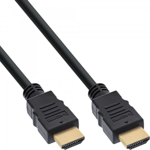 InLine Cavo HDMI - HDMI High Speed con Ethernet - maschio/maschio - nero - 0,5 m