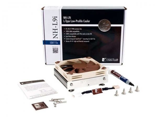 Noctua NH-L9i - Refrigeratore - 9,2 cm - 300 Giri/min - 2500 Giri/min - 57,5 m³/h - Beige - Marrone