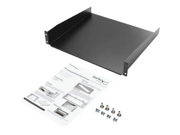 StarTech.com Ripiano universale standard per armadio server a rack di colore nero - Mensola per scaf