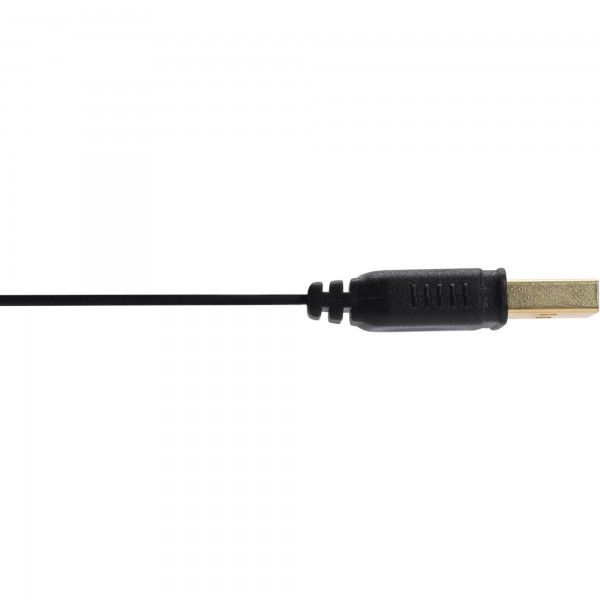 InLine Cavo USB 2.0 A maschio / A femmina - Piatto - prolunga - dorato - nero - 2m