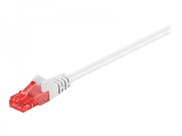 Goobay Cat 6 Patchkabel U/UTP weiß - Kupferkaschierter Aluminiumleiter - Cavo - Rete