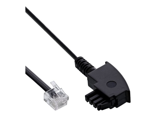 InLine Cavo TAE-F per splitter DSL - da spina TAE-F a spina Western 6/2 DEC - 2m