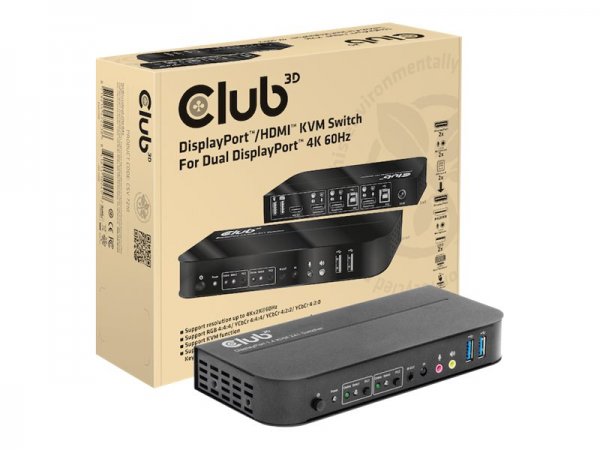 Club 3D CSV-7210 - 4096 x 2160 Pixel - 4K Ultra HD - 12 W - Nero