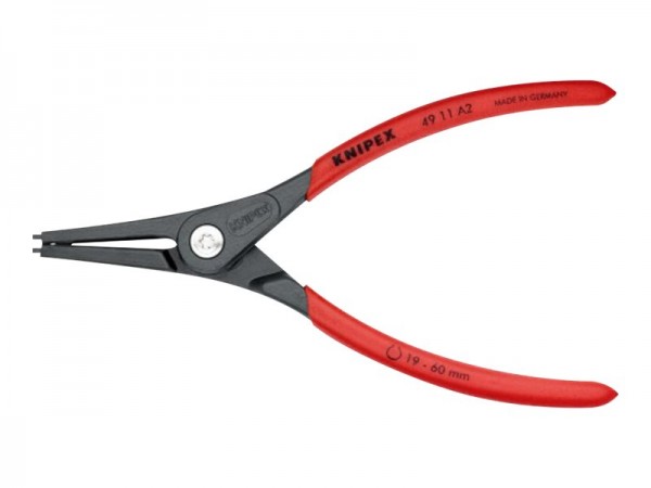 KNIPEX 49 11 A2 - Pinze per rondella di tenuta - Acciaio al cromo vanadio - Plastica - Rosso - 180 m