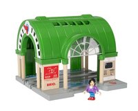BRIO World Neuer Hauptbahnhof mit Ticketautomat gruen/grau