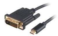 Akasa Typ C Adapter Kabel auf DVI - schwarz - Adattatore - Digitale/display/video