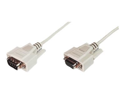 DIGITUS Prolunga trasferimento dati - D-Sub9/M - D-Sub9/F - Beige - 3 m - D-Sub - D-Sub - Maschio -