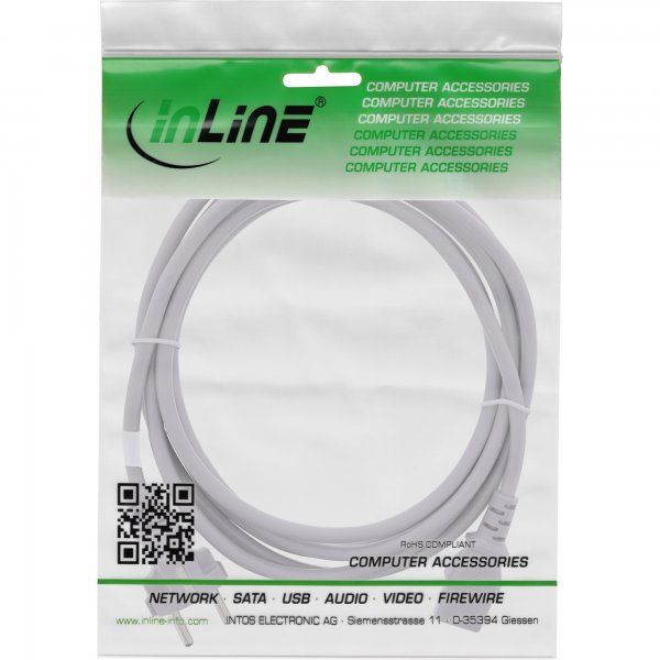 InLine Cavo alimentazione Spina Tedesca diritto a Presa IEC-320-C13 - 0,5m