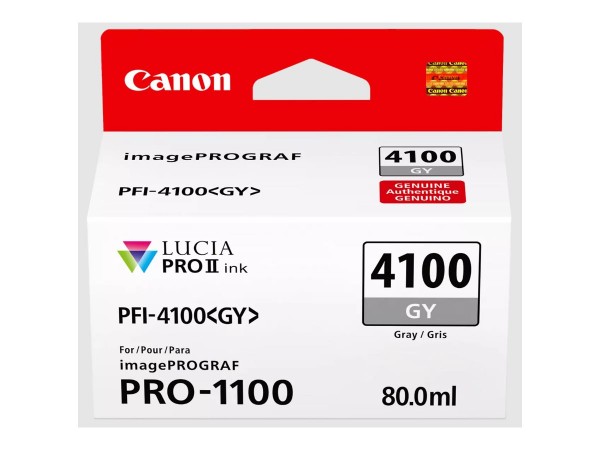 Canon PFI 4100 GY Gra Blækbeholder - Originale - Cartuccia di inchiostro