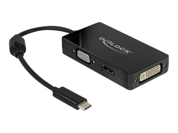 Delock 63925 - USB Type-C - 3840 x 2160 Pixel - Nero - 60 Hz - 0,13 m - Windows 10 - Windows 7 - Win