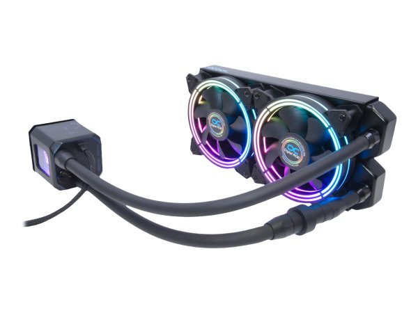 Alphacool Eisbaer Aurora 240 - Raffreddatore di liquidi tutto in uno - 12 cm - 10,49 m³/h - Nero