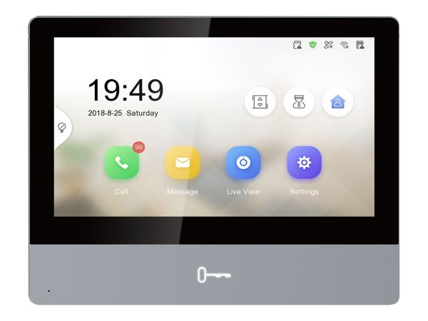 Hikvision Digital Technology DS-KH8350-WTE1 - 17,8 cm (7") - IPS - 1024 x 600 Pixel - Capacitivo - N