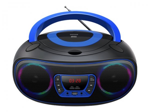 Inter Sales Denver TCL-212BT BLUE - 1,19 kg - Nero - Blu - Lettore CD portatile