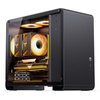 Jonsbo U4 Mini Micro-ATX-Gehäuse Tempered Glass - schwarz - Midi/minitower - ATX
