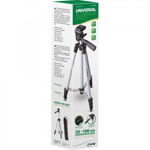 InLine Treppiedi telescopico 36-106cm - alluminio - cavalletto foto e videocamere