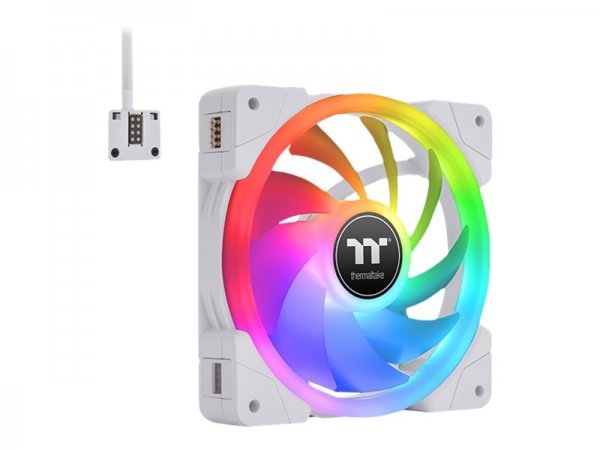 Thermaltake SWAFAN EX12 - Ventilatore - 12 cm - 500 Giri/min - 2000 Giri/min - Bianco