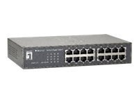 LevelOne GEU-1621 - Gigabit Ethernet (10/100/1000) - Full duplex - Montaggio rack