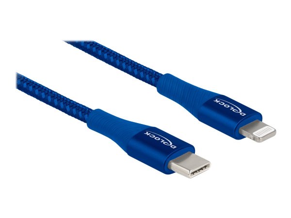 Delock Cavo dati e cavo di ricarica USB Type-C per Lightning per iPhone - iPad e iPod da blu 2 m MFi