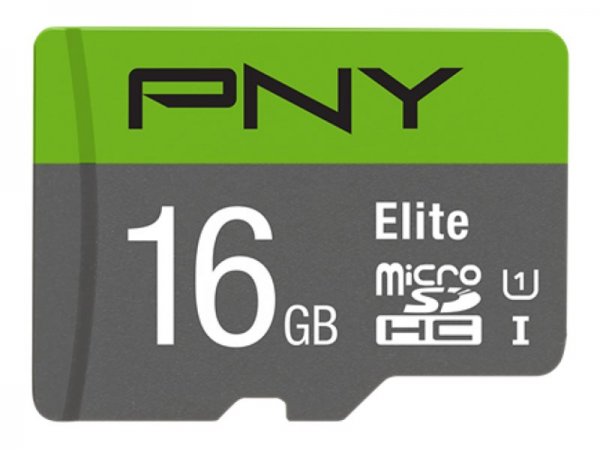 PNY Elite microSDHC 16GB - 16 GB - MicroSDHC - Classe 10 - UHS-I - 85 MB/s - Class 1 (U1)