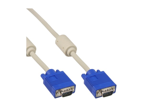 InLine Cavo S-VGA Sub-D 15pin HD maschio / maschio - 1m - ferrite - schermato